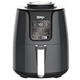 Ninja 4-Quart Air Fryer with Ceramic-Coated Basket, Air Fry, Reheat, Dehydrate, Easy Cleanup, 75% Less Fat, Fast Crisp Cooking, Dishwasher-Safe & Durable Design - Black Limited Edition