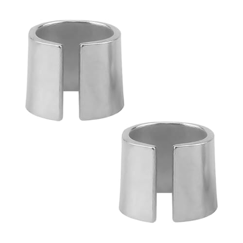 GAOLAOSY 1 Pair Car Battery Post Shims Pure Lead Auto Positive & Negative Post Converter Shim Caps Anode Cathode Adaptor Sleeve Universal Car Battery Terminal Connection Part Accessories (2PCS)