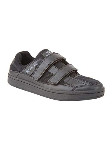 black and white velcro shoes