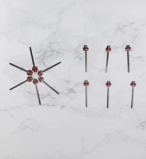 Stainless Steel Football, Volleyball, Basketball Air Pump Needle Pin (Silver, Pack of 12), 12 Pieces, Black Steel