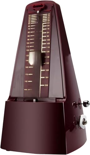 Maryseaメトロノーム 振り子式 高精度 透明 機械メトロノーム 大音量 ピアノ練習 楽器演奏用 楽器練習 純銅コア 金属機軸 スタンダード ベテラン初心者向け ベテラン向き ピアノギターバイオリンベースドラなど楽器練習に対応 (H)