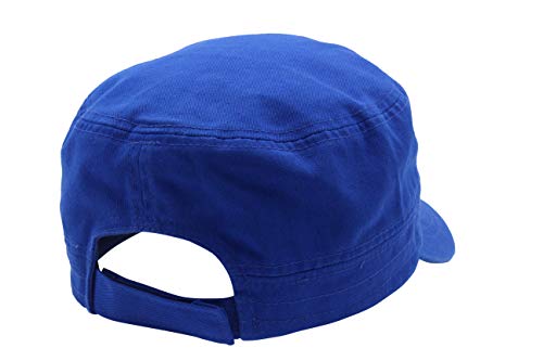 Quality Merchandise Cadet Army Cap - Military Cotton Hat, Roy Royal Blue #TOP4