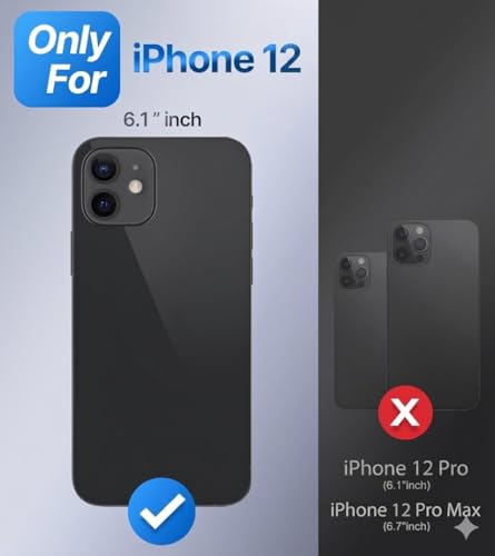 Image of SHIELDS UP for iPhone 12 Back Cover Case with Stand, Phone Case Clear with Double Ring Holder [Adjustable & Foldable] Shockproof Protective Cover for iPhone 12 6.1 inch - Clear | Double Ring Holder, Adjustable & Foldable, Shockproof Protective Cover, 360 Rotation Kickstand for iPhone 12 /12 Pro Case