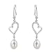 Produktbild Caimeytie Damen Ohrringe Silber 925 Perlen Herzform und Zirkon