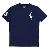 Kurzarm Polo Ralph Lauren Big Pony Rundhalsausschnitt T-Shirt - Blau - Groß