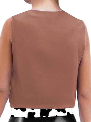 Yartina Girls V-neck Outfits Chest Fringes with Press Button Tops Kids Cowgirl Western Dress Up Vest2