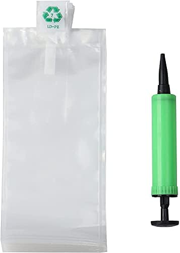 Miupoo Packaging Air Bags,Clear Plastic Inflatable Air Packaging Protector Bag with Free Pump Cushion,Air Cushion Blocking Packaging Bag,20x20cm/8x8 Inches,50 Pieces