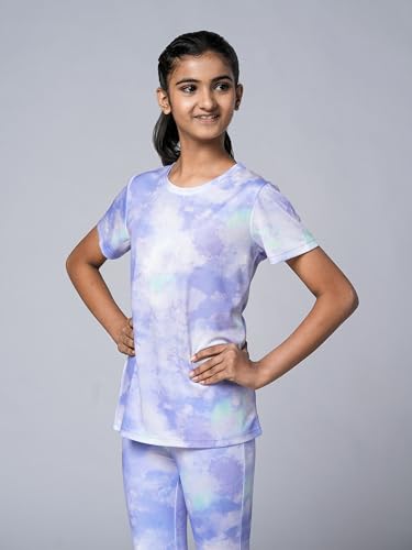 Image of Girl's Active Sports Wear Solid Short Sleeve Running Workout Tshirts Athletic Tops Lightweight Quick Dry Training Yoga Round Neck Tshirt (4 to 14 YRS)