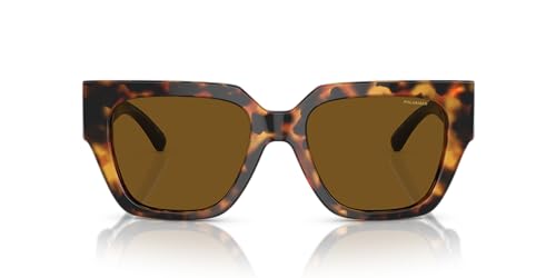 Versace Woman Sunglasses Havana Frame, Dark Brown Polarized Lenses, 53MM3