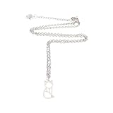  Collar de zorro de plata, joya de plata, joya de zorro, collar de la suerte, joyería de regalo, zorro, regalo