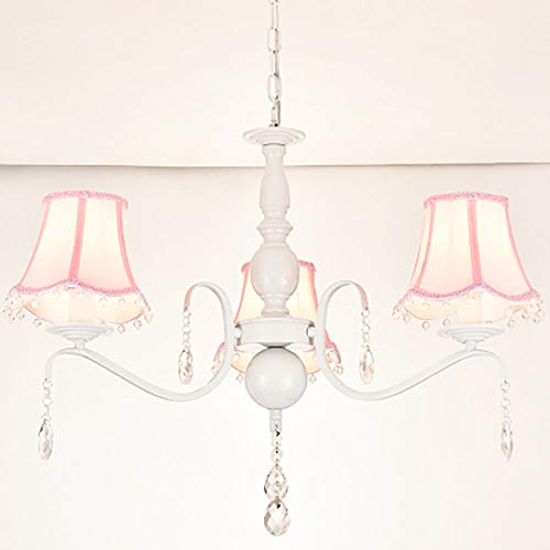 Lampe en cristal idyllique rose pour chambre d'enfant douce
