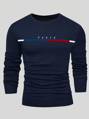 SOLY HUX Men's T Shirts Letter Print Long Sleeve Round Neck Tee Tops3