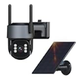 4G LTE Cellular Solar Security Wireless Outdoor, No WiFi or Power Needed, AOV 24/7 Continuous Recording, 99FT Smart Motion Detection with Person Alerts, 2K HD Video, Color Night Vision, IP66