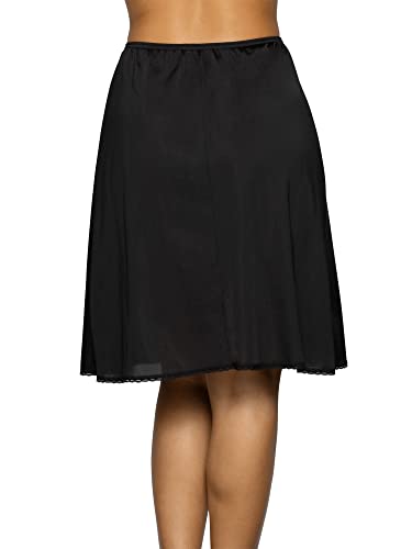Vanity Fair Women's Anti-Static Nylon Half Slip For Under Dresses, 24" Length-Black, Medium #TOP2