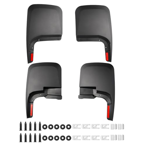 Image of runmade Mud Flaps No Drill for Ford F-250 /F-350 Super Duty 2017-2024 | Fits 2017-2024 Ford F-250 /F-350 Super Duty. No drilling required. Front & rear set. 4-piece kit.