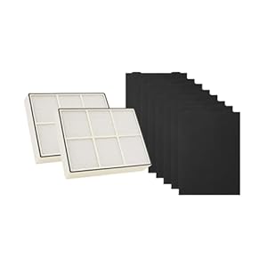 Nispira HEPA Filter with 4 Pre-Carbon Filters Compatible with Whirlpool Whispure Air Purifier Models AP25030K, APR25530L, APR25130L; Replaces Part # 1183051 1183051K, 2 Sets