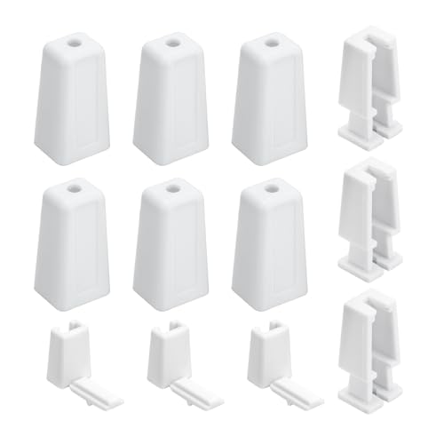 DuckcowsC Blind Cord Stop Replacement Kit Compatible with Hunter Douglas Includes Cord Stop Housing and Knob fits Honeycomb Shades (Duette/Applause Style) White 3-Pack