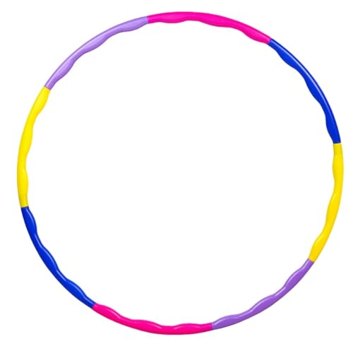 Image of RATNA'S Hula Hoop Unicorn Colours Ring - 30 inch Diameter - 8 Inter-Lockable Pieces - Exercise Ring for Fitness - Kids and Adults - Multicolor