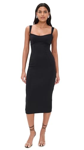 Sweetheart Scuba Midi Dress in Berry Sorbet by good american