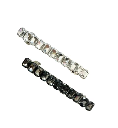 Pack of 2 Crystal French Barrette Hair Clips for Women Girls Barrette Clips for Girl Hair Accessories for wedding and Party