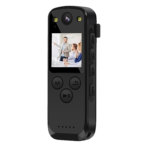 Deportes DV Cámara De Tiro Mini Cuerpo Videocámara Movimiento DVR Audio Grabación Voz Un Clic Digtal Seguridad Video Grabadora Portabilidad Sin Esfuerzo(with 64GB TF Card)