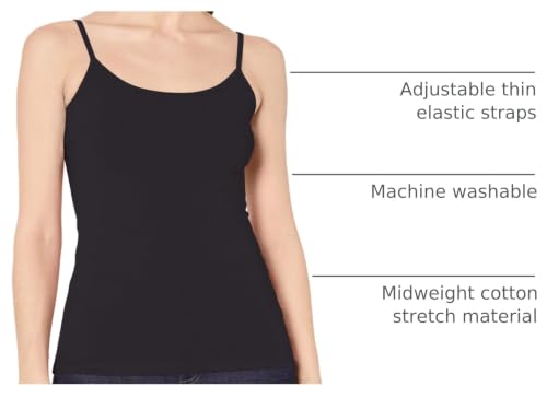 Image of Amazon Essentials Women's Slim-Fit Camisole for Layering and Everyday Wear, Pack of 4