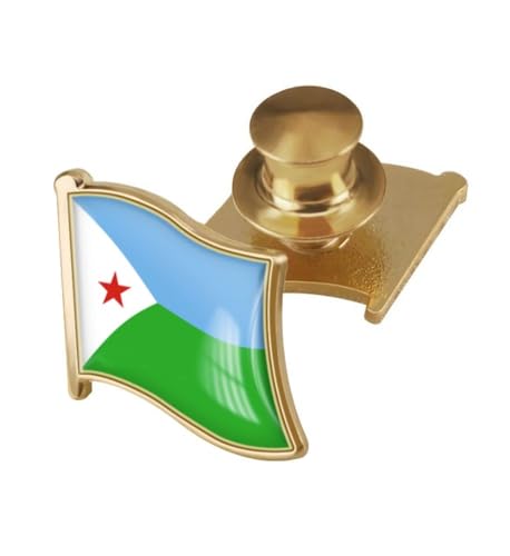 Image of vmcoatdu Country Flag Backs Locking Pin Keepers Locking Clasp Pin Badge International Travel Brooch Metal Alloy Souvenir Pin 0.75x0.7 Inch Small Pin
