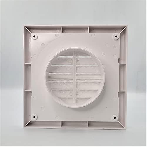 Astberg 4" Abs Square Grill With Dust Filter Outer Grill/Grill With Mesh/Pipe Grill/Chimney Grill/Exhaust Outer Lowers/Vent Cap/Vent Grill, White 100mm/4"