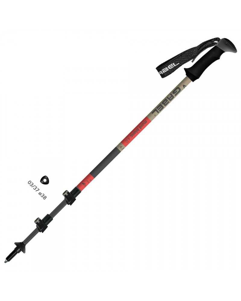GABEL Kijki turystyczne Mod. MONT BLANC 4.0 RED Teleskopowe aluminiowe - MADE IN ITALY