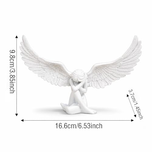Estatua de Ángel pequeño de resina para decoración miniatura 2