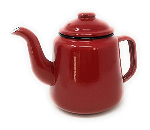 Falcon Housewares 69614 Red Enamel Tea Pot with...