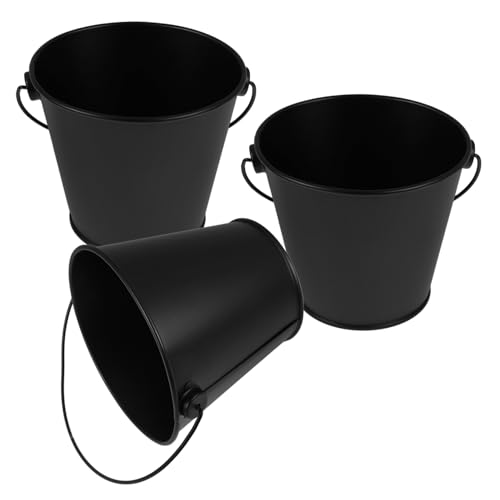 Hemobllo 3 pièces Barbecue Huile Seau Tôle Robuste Compact et Portable Collecteur de Graisse pour Grillades Extérieures et Cuisson Polyvalente