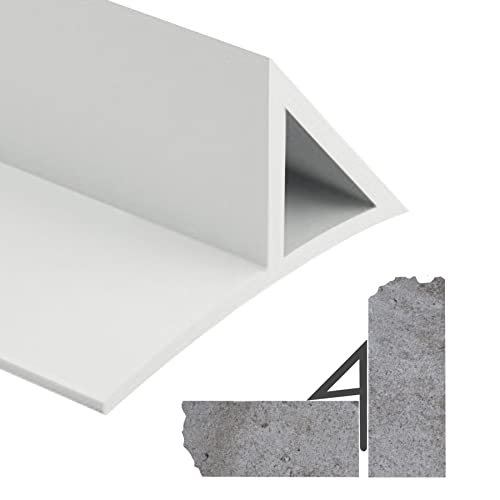 Preisvergleich Produktbild Miko® Kunststoff Dreikantleiste mit Nagelfahne, 80 lfm, Sichtbetonqualität ideal geeignet für die Erstellung von Betonstützen mit gebrochener Kante, 10 x 14,2 x 27 mm