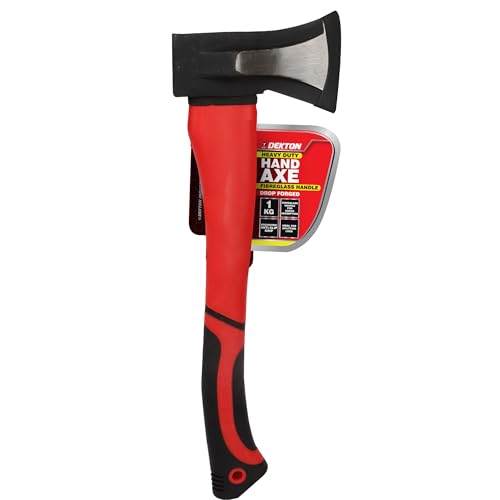 Dekton 1Kg Log Splitting Axe-Precision-Engineered Axe For Efficient Firewood Splitting, Chopping| Steel Blade For Sharpness| Ergonomic Handle| Ideal For Outdoor, Camping, Home Use|Durable