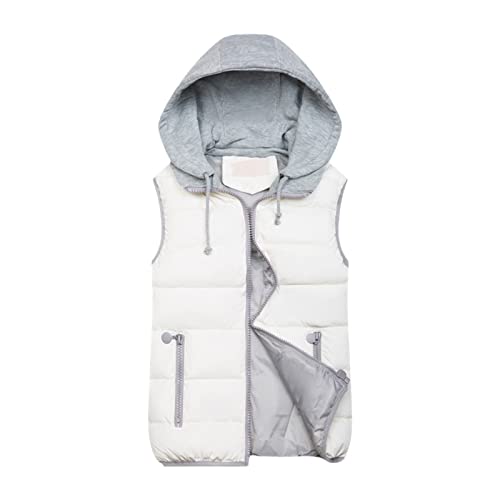 Doudoune blanche oversize chaude à capuche pour femme M gardant au chaud tout l'hiver