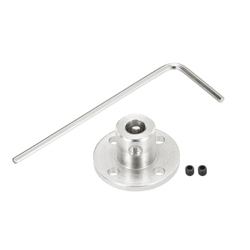 QUARKZMAN 4 Pz 5mm Accoppiamento a Flangia Connettore Albero Rigido Modello Accoppiatore Accessorio per Albero con Mini Chiave Esagonale e Vite di Fissaggio, Argento
