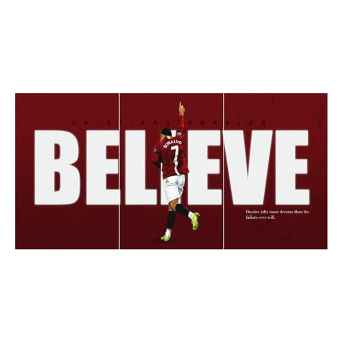 Image of Good Hope - Footballer Ronaldo Split Poster 12x18 Inch - Football Player Motivation Wall Art Soccer Football Player Motivational Design Paintingfor boys Bedroom living room Home GYM Sports gaming Office Men wall decoration