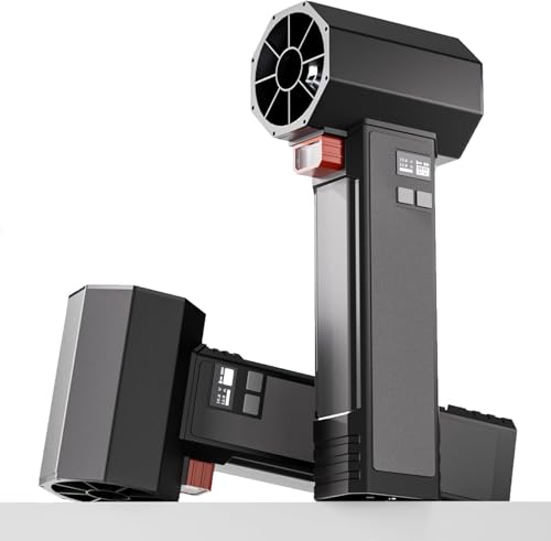 Turbo Dryer Blower for Cars, Hurricane Turbo Fan,1600g Instant Thrust, 4 Speeds, 64MM Super Electric Cordless Leaf Blower for Patio Cleaning, Car Drying, Snow Blowing