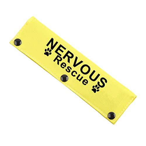 Nervous Rescue Ask To Pet Dog Leash Wrap Rescue Dogs Anxious Dogs Leash Sleeve Cover (Nervous Rescue Sleeve)