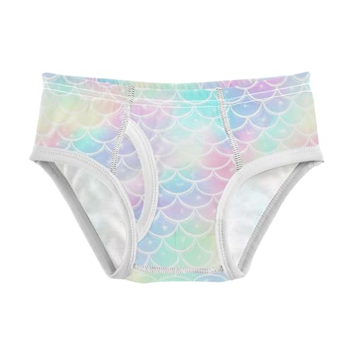 ODAWA Pastel Mermaid Scales Underwear Briefs, Boy Underwear 2T