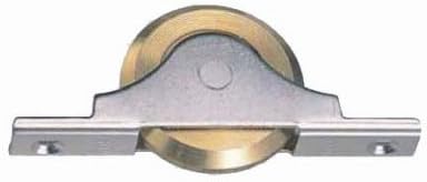 ヨコヅナ ベアリング入 ステンレス枠V型戸車 真鍮車(33mm・V型)(1箱・12個) FTS-0339