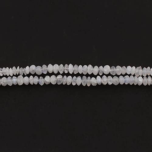 Pierre de lune facettée en rondelles de 6x7mm pour enfilage et montage de bijoux