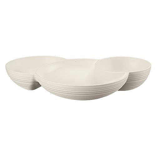Guzzini 171200156 Tierra Hors d'oeuvres Dish, Milk White