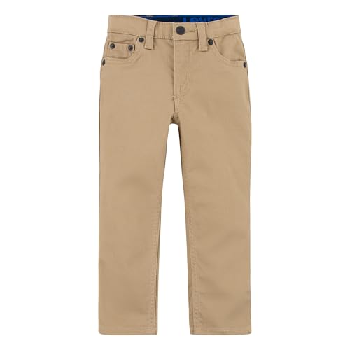 Levi's Boys' 502 Regular Taper Fit Performance Jeans, British Khaki, 14