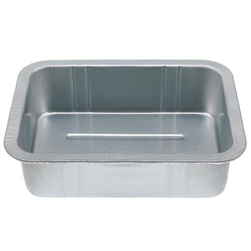 Cabilock Vaschetta di Raccolta Olio in Acciaio 5 Litri Bordo Rinforzato Raccoglitore Olio Motore di Scarto per Officine Auto e Cambio Fluidi Serbatoio Resistente per Benzina e Antigelo