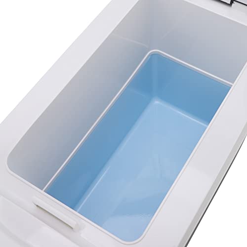 Geladeira elétrica portátil, alça de ombro design para casa UE 220 V mini geladeira display digital