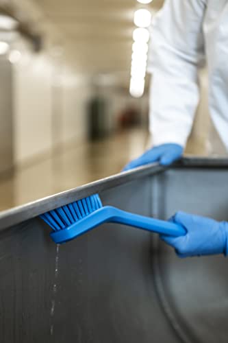 Vikan 41853 Narrow Cleaning Brush with Long Handle, Hard Bristles, 420 mm (16.5 in), Blue - Image 4