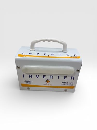 Image of Value Volt 8080 Mini DC Inverter 5V | 8000mAh Lithium Battery | Inbuilt Solar Panel + AC Charging | 2 DC Bulbs Included | Emergency LED Backup for Home & Rural Use