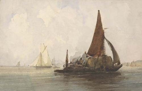 Art Mural Hay Barge Impression sur Toile de Qualité Musée 60x90cm