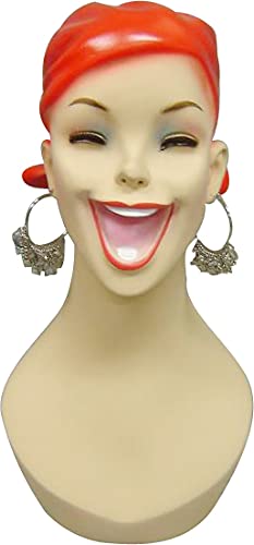 (MD-Y5 X 2 PCS) ROXY DISPLAY® Two Artistic Female Mannequin Head Fiber Glass